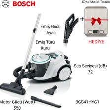 Bosch BGS41HYG1 Serie 6 Pro Hygienic Toz Torbasız Süpürge+Dijital Muftak Tartısı Hediye