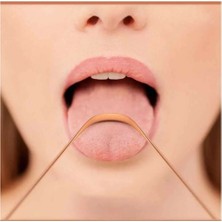 Calperia Hijyenik Dil Kazıyıcı Temizleme Dil Sıyırıcı Dil Temizleyici Bakır Hilal