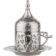 Şık Osmanlı Üslü Metal Kahve Fincanı, Zarif ve Dayanıklı Tasarım