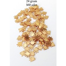 DS LLC Oya Abiye Bileklik Kolye Pleksi Metalik Plastik Pul Altın Renk 24 Gram 300 Adet - BNC545 DSLLC34-43