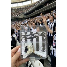 Hayali Çizgili Siyah Beyaz Aşkı | Taraftarlara Özel Mini Buket – El Yapımı Dekoratif Hediye