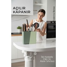 DS LLC Akıllı Sürgülü Bıçaklık ve Kaşıklık Organizeri - Ayarlanabilir Tezgah Üstü Mutfak Düze