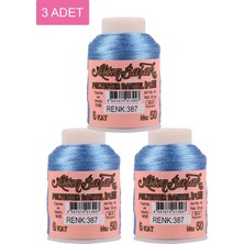 DS LLC 3 Adet Altınbaşak Oya ve Dantel Ipi 20 gr - Royaleks - No: 387 DSLLC34-43TX