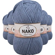 DS LLC 5 Adet Süper Inci El Örgü Ipi 100 gr Kot Mavi 1986 DSLLC34-43TX