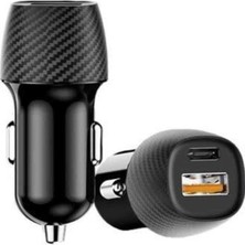 DS LLC Hızlı Oto Şarj Cihazı 38W Çift Girişli Hızlı Şarj Oto Çakmaklık Type-C DSLLC-2335Y6