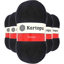 DS LLC 5 Adet Kristal Çift Katlı El Örgü Lif Ipi Siyah K940 DSLLC34-43TX