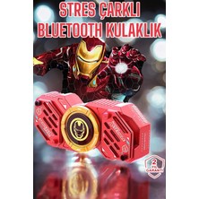 DS LLC Stres Çarklı Bluetooth Kulaklık Kablosuz Kırmızı Yüksek Ses Kaliteli DSLLC4-2356Y