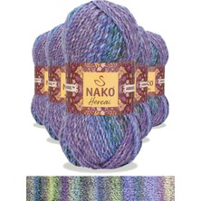 DS LLC 5 Adet Hercai Ebruli Hırka Kazak Atkı Bere El Örgü Ipi Yünü 7248 DSLLC34-43TX