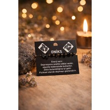 Seymen Bıçakçılık Doğal Oniks Taşı Bileklik – El Yapımı Ayarlanabilir Ipli Siyah Taş Bileklik