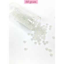DS LLC Dökme Cam Kum Boncuk Büyük Boy (6/0) 4 mm - 60 Gram - Inci Beyaz - BNC117 DSLLC34-43TX
