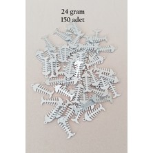 DS LLC Oya Abiye Bileklik Kolye Pleksi Metalik Plastik Pul Gümüş Renk 24 Gram 150 Adet - BNC589 DSLLC34-