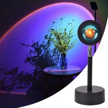 DS LLC Ally Günbatımı Projektör 180 Derece Dönen USB Gece Lambası Günbatımı PROJEKTÖR-(5775) Dsll