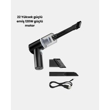 DS LLC Mini Şarjlı Araç Süpürgesi – 120W Güçlü Motor, 5500PA Vakum Emiş, Yıkanabilir Filtre Dsl