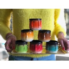 Renkli 6’lı Fincan Takımı, Şık ve Dayanıklı, Zarif Tasarım