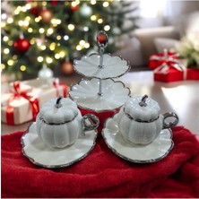 Mini Pasta ve Kahve Seti, Şık ve Kullanışlı 2'li Standlı Tasarım