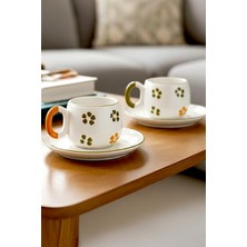 Çift Kişilik 4 Parça Kahve Takımı ve Tabağı 110 ml