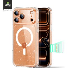 Lama Case Apple iPhone 17 Kılıf Premium Magsafe Simli Şeffafkılıf – Kamera Korumalı Darbe Emici Manyetik Kapak