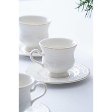 Şık 6'lı Gold Kahve Fincanı Takımı, 90 Ml, Zarif ve Estetik Tasarım