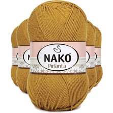 DS LLC 5 Adet Pırlanta Amigurumi El Örgü Ipi Yünü Altın 6706 DSLLC34-43TX