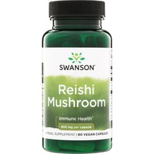 Swanson Reishi Mushroom - 600MG - 60 Vegan Kapsül