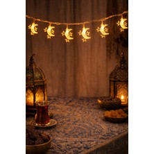 Pairla 1,5 Metre 3 Yıldız 1 Ay Ramazan Temalı LED Işıklı Süsleme Seti Ramazan Süsleri, Ramazan Hediyem Ramazan Süsü