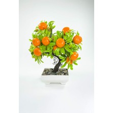 DS LLC Dekor Ağaç Portakal Ağacı Saksılı Dekoratif Ağaç Biblo 24X13 cm DSLLC34-43TX