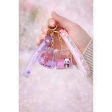 Dasemura Hediyelik Sulu Anahtarlık Çanta Süsü, Araba Süsü Sevimli Figür Anahtarlık Rastgele Model 1 Adet