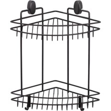 DS LLC Üçgen Köşelik Pasifik Iki Katlı 22 cm Dübelli Siyah ROYALEKS-DS-734 DSLLC34-43TX