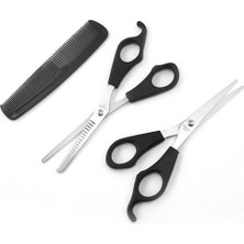 Calperia Kuaför Seti Saç Kesme Inceltme Makası Tarak Hediye 3lü Set