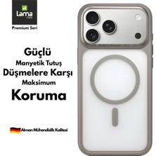 Lama Case Apple iPhone 17 Kılıf Premium Magsafe Mat Buzlu Şeffaf Kılıf – Alüminyum Kamera Korumalı Darbe Emici Manyetik Kapak