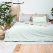 NDC Home Gri Adaçayı Çift Taraflı Battal Boy Nevresim Seti