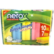 DS LLC Nerox Bulaşık Süngeri Oluklu 10'lu ROYALEKS-NRX-F551 DSLLC34-43TX