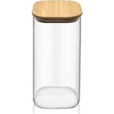 DS LLC Bambu Kapaklı Cam Kavanoz 65X90 ROYALEKS-KVN31 DSLLC34-43TX