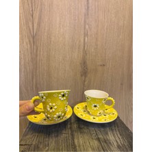 El Yapımı Iki Kişilik Seramik Fincan Takımı Seti