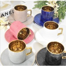 6'lı Kahve Fincan Takımı, Şık ve Modern Tasarım, Dayanıklı Seramik Set