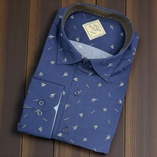 Eren Style Linen Slim Fit Pamuklu Yakası Gizli Düğmeli Gömlek (Slim Fit Kalıp)