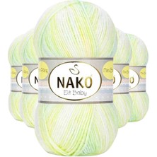 DS LLC 5 Adet Mini Batik Bebe El Örgü Ipi Sarı Yeşil 32424 DSLLC34-43TX