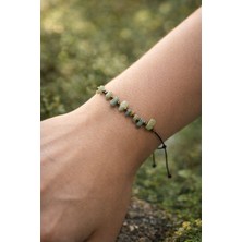 Seymen Bıçakçılık Amazonit Doğal Taş Bileklik | El Yapımı Ayarlanabilir Ip | Sade & Şık Enerji Taşı Bilekliği