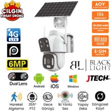Jtech X-22 3mp+3mp 6mp Aov E-Sim 4g 1xsolar 2 Kameralı 1 Ptz Akıllı Kamera