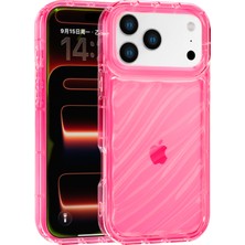 Fenza iPhone 17 Pro Max Uyumlu Telefon Kılıfı Kamera Çıkıntılı Kabartmalı Parlak Desenli Darbe Emici Silikon Kılıf