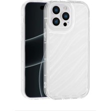 Fenza iPhone 15 Pro Uyumlu Telefon Kılıfı Kamera Çıkıntılı Kabartmalı Parlak Desenli Darbe Emici Silikon Kılıf