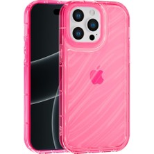 Fenza iPhone 14 Pro Max Uyumlu Telefon Kılıfı Kamera Çıkıntılı Kabartmalı Parlak Desenli Darbe Emici Silikon Kılıf