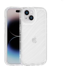 Fenza iPhone 14 Uyumlu Telefon Kılıfı Kamera Çıkıntılı Kabartmalı Parlak Desenli Darbe Emici Silikon Kılıf