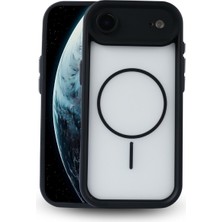 Fenza iPhone Air Uyumlu Kamera Korumalı Magsafe Wireless Şarj Özellikli Mat Silikon Siyah renkli Silikon Telefon Kılıfı