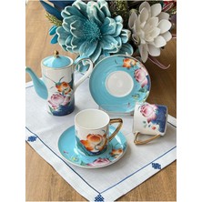 Renkli Bahçe Çay Takımı 2 Kişilik 5 Parça, Şık ve Kullanışlı Set