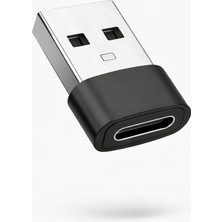 Voultage USB To Type-C Otg Dönüştürücü 3A Hızlı Şarj Destekli Siyah