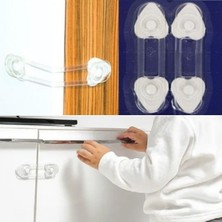 Güvenli Sepet Buffer® 2'li Mini Çok Amaçlı Kilit- Çocuk Güvenlik Gereçkerli Çekmece,dolap,kapak Kilidi
