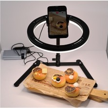 Masaüstü Çekim Standı, 10'' Ring Light ve Tripod ile Profesyonel Görüntüler