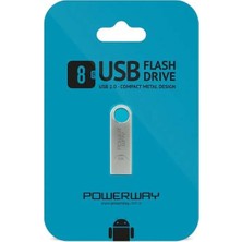 365Dükkan ﻿powerway Pw-8gb 8 GB USB 2.0 Mini Metal Flash Bellek