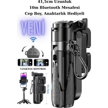 Mini Bluetooth Tripod, Katlanabilir, Vlog ve Selfie Için Uzaktan Kumandalı